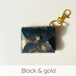 Load image into Gallery viewer, Handmade Leather Marbled Mini Purse Keyring
