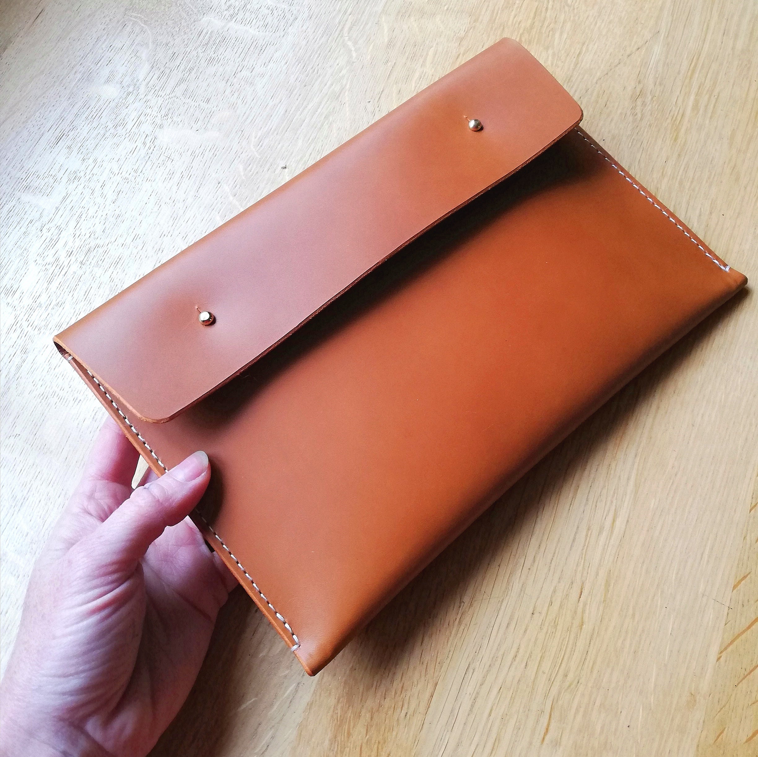 Personalised Handmade Leather A5 Travel / Car Manual Case