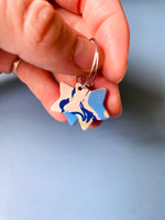 Load image into Gallery viewer, Handmade Leather Star Hoop Earrings - Marbled
