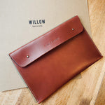 Load image into Gallery viewer, Personalised Handmade Leather Document Case
