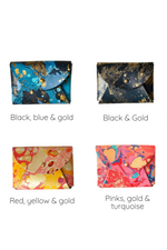 Load image into Gallery viewer, Handmade Leather Personalised Card Purse - Marbled
