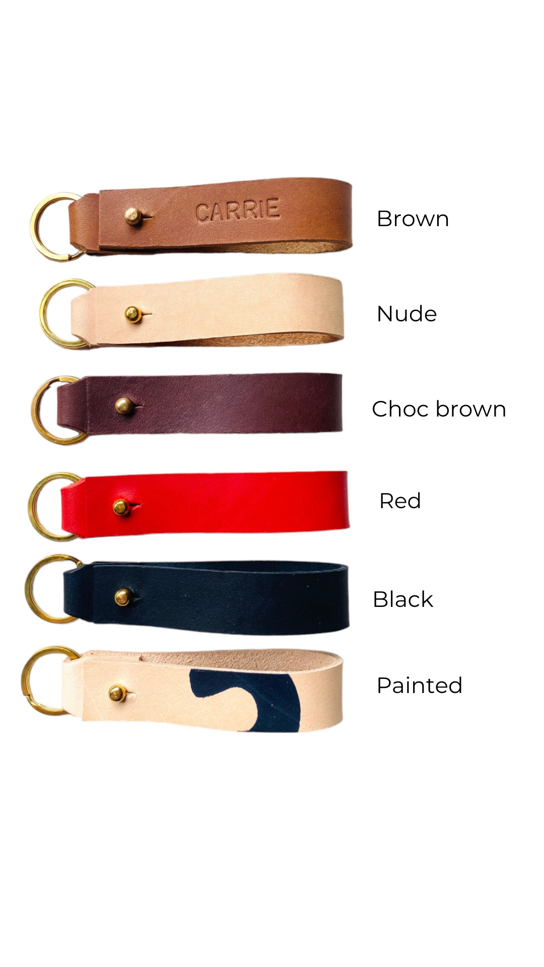 Personalised Handmade Leather Key loop