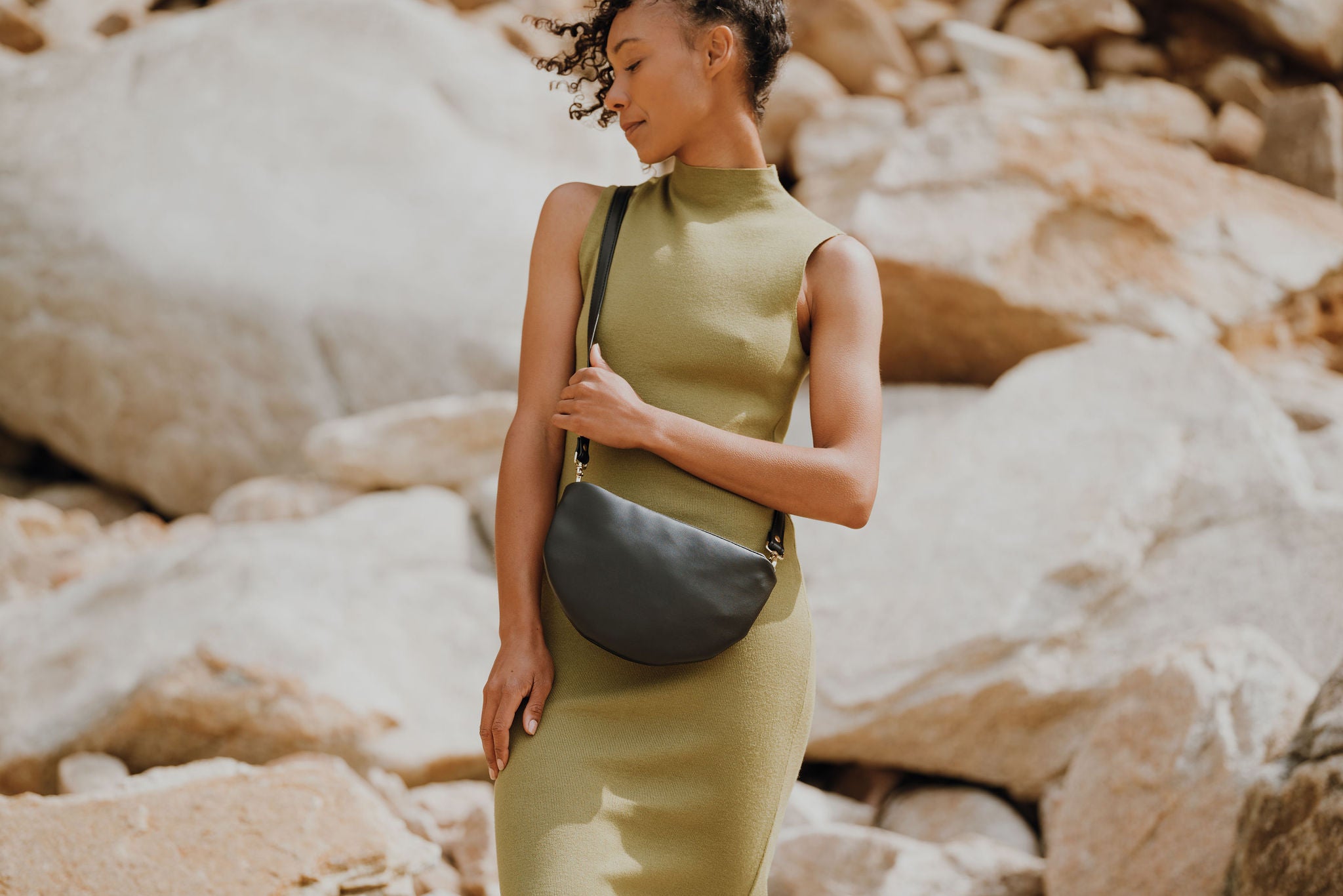Handmade Vegan Leather Cactus Shoulder Bag - With Strap Options