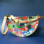 Load image into Gallery viewer, Ready To Ship Large Halfmoon Shoulder Bag - Marbled
