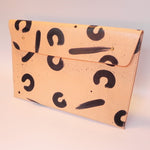 Load image into Gallery viewer, SECONDS- Leather Personalised Document Case - Leopard Hand Painted
