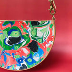 Load image into Gallery viewer, Ready To Ship Large Halfmoon Shoulder Bag - Marbled
