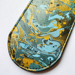Load image into Gallery viewer, Handmade Marbled Leather Glasses Case
