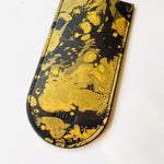 Load image into Gallery viewer, Handmade Marbled Leather Glasses Case
