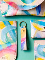 Load image into Gallery viewer, Handmade Leather Key loop - Hand Painted

