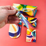 Load image into Gallery viewer, Handmade Leather Key loop - Hand Painted

