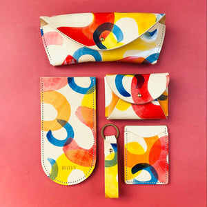 Leather Card Purse - Hand Painted
