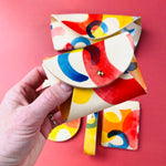 Load image into Gallery viewer, Leather Card Purse - Hand Painted
