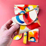 Load image into Gallery viewer, Leather Card Purse - Hand Painted
