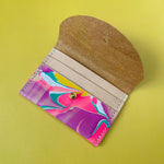 Load image into Gallery viewer, SECONDS - Handmade Leather Card Purse - Marbled
