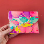 Load image into Gallery viewer, Handmade Leather Zip Purse - Marbled
