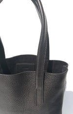 Load image into Gallery viewer, Large Handmade Leather Soft Tote Bag with magnet fastening - Navy
