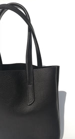 Load image into Gallery viewer, Large Handmade Leather Soft Tote Bag with magnet fastening - Navy
