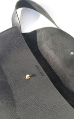 Load image into Gallery viewer, Large Slim Handmade Leather Halfmoon Crossbody Bag - Marbled
