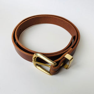 Horse Shoe Buckle Handmade Leather Belt