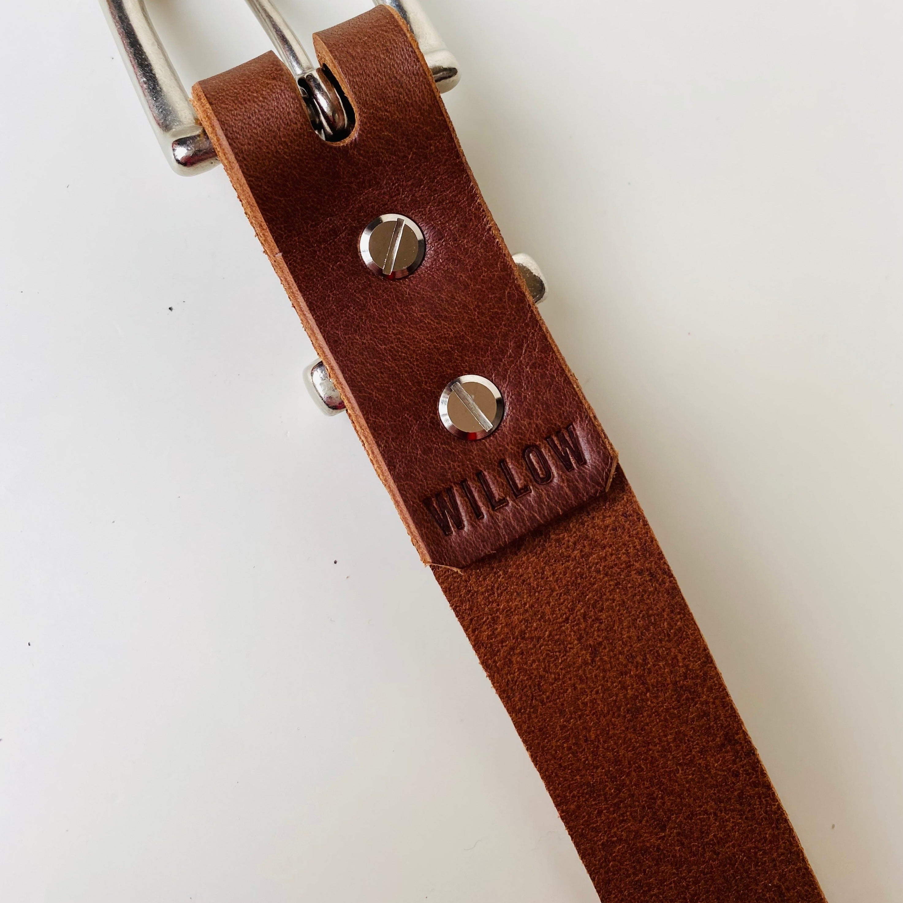 Horse Shoe Buckle Handmade Leather Belt