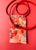 Load image into Gallery viewer, SECONDS Handmade Leather Marbled Phone Carrier - Personalisation available
