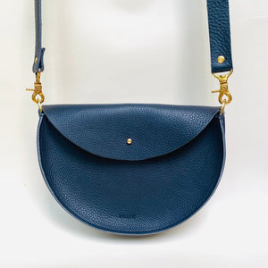 Handmade Leather Halfmoon Shoulder Bag - Large