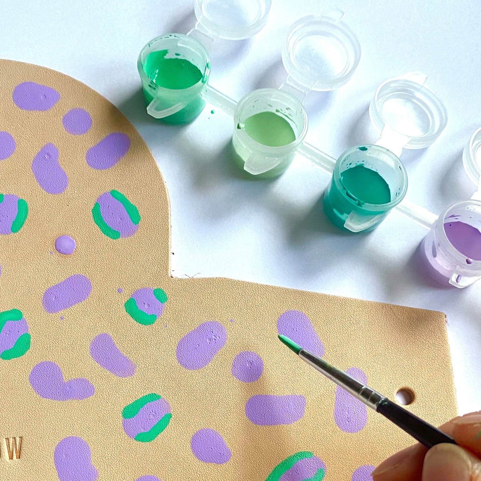 DIY Kit - Hand Paint Your Own Leather Purse