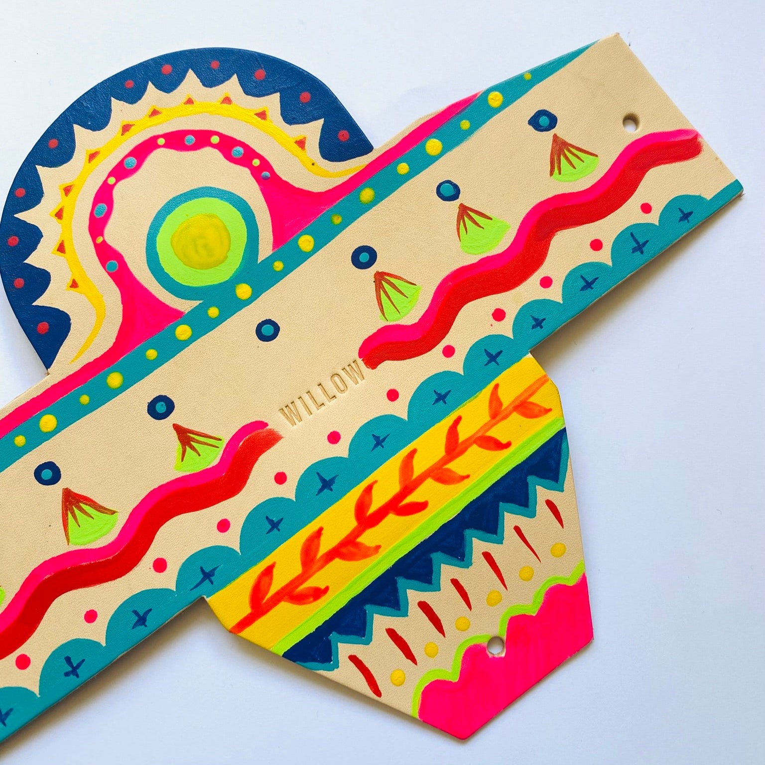 Colorful geometric design on a white background