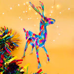 Load image into Gallery viewer, Hand Painted Leather Reindeer Decoration
