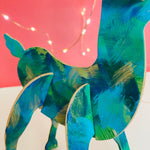 Load image into Gallery viewer, Hand Painted Leather Reindeer Decoration
