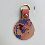 Load image into Gallery viewer, SECONDS - Handmade Leather Marbled Keyring - Personalisation Available
