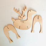 Load image into Gallery viewer, Hand Painted Leather Reindeer Decoration
