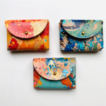 Load image into Gallery viewer, SECONDS- Handmade Leather Card Purse - Marbled
