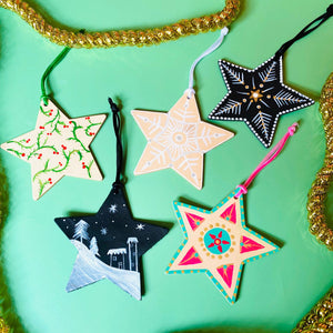 DIY Kit - Hand Paint Your Own Leather Star x 2