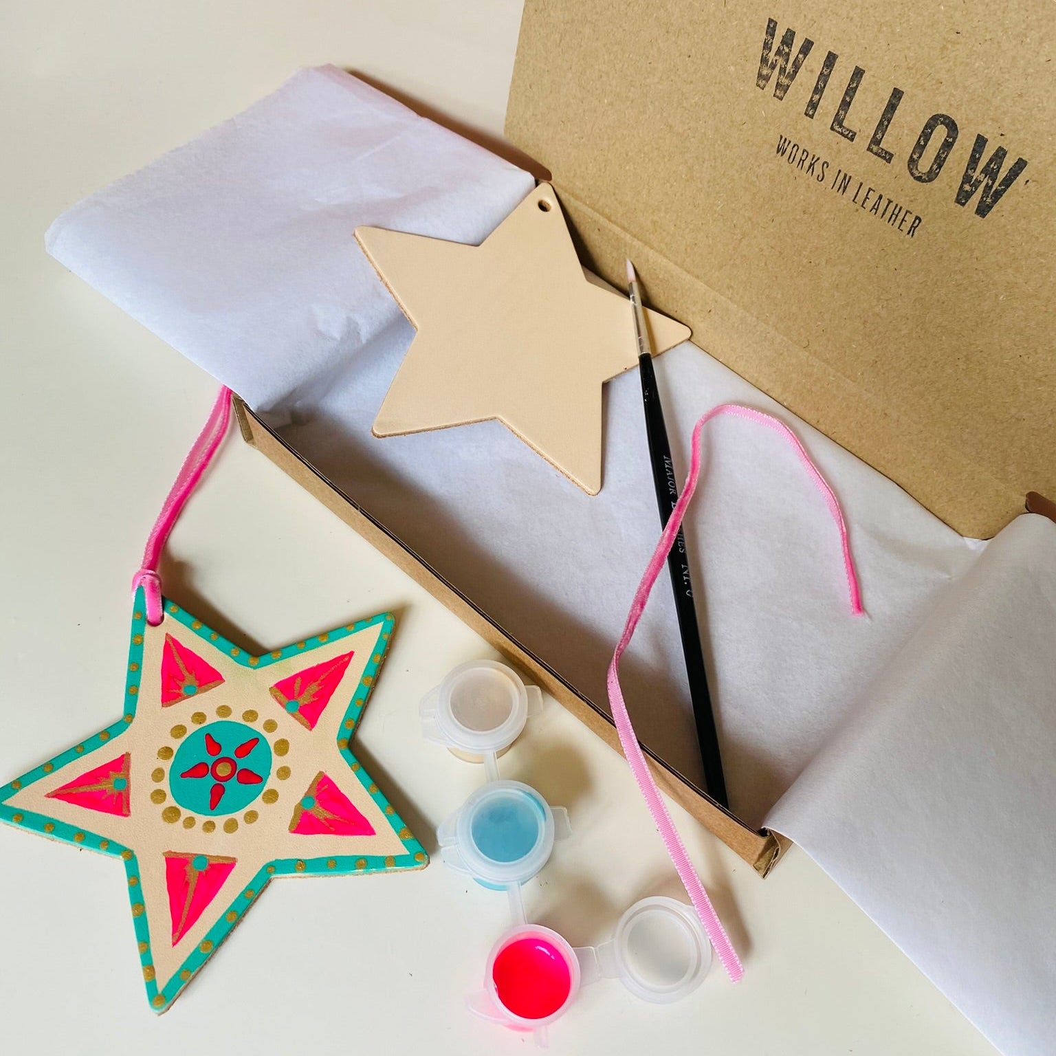 DIY Kit - Hand Paint Your Own Leather Star x 2