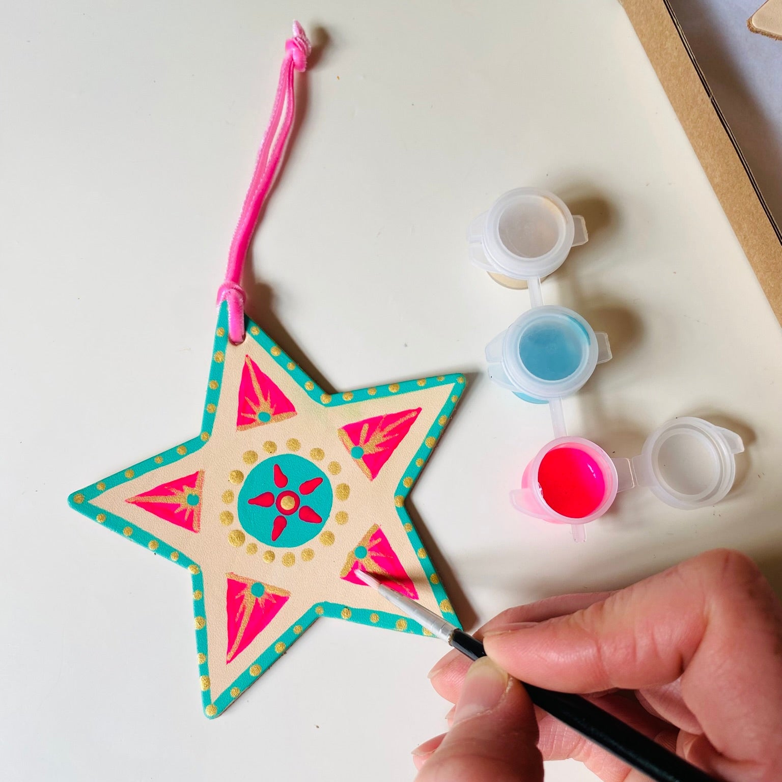 DIY Kit - Hand Paint Your Own Leather Star x 2