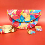 Load image into Gallery viewer, Ready To Ship Small Slim Halfmoon Crossbody Bag - Marbled
