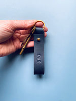 Load image into Gallery viewer, Personalised Handmade Leather Key loop
