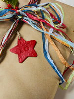 Load image into Gallery viewer, Personalised Mini Embossed Leather Christmas Star
