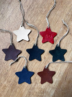 Load image into Gallery viewer, Personalised Mini Embossed Leather Christmas Star
