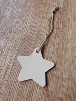 Load image into Gallery viewer, Personalised Mini Embossed Leather Christmas Star
