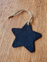 Load image into Gallery viewer, Personalised Mini Embossed Leather Christmas Star
