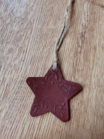 Load image into Gallery viewer, Personalised Mini Embossed Leather Christmas Star
