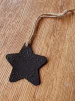Load image into Gallery viewer, Personalised Mini Embossed Leather Christmas Star
