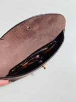 Load image into Gallery viewer, Handmade Leather Sun Glass Case - Hand Painted Leopard
