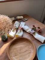Load image into Gallery viewer, 2 Marbled Leather Napkin Rings
