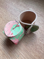 Load image into Gallery viewer, 2 Marbled Leather Napkin Rings
