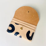 Load image into Gallery viewer, Handmade Leather Card Purse - Hand Painted Leopard
