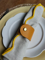 Load image into Gallery viewer, 2 Personalised Leather Napkin Rings
