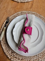 Load image into Gallery viewer, 2 Personalised Leather Napkin Rings

